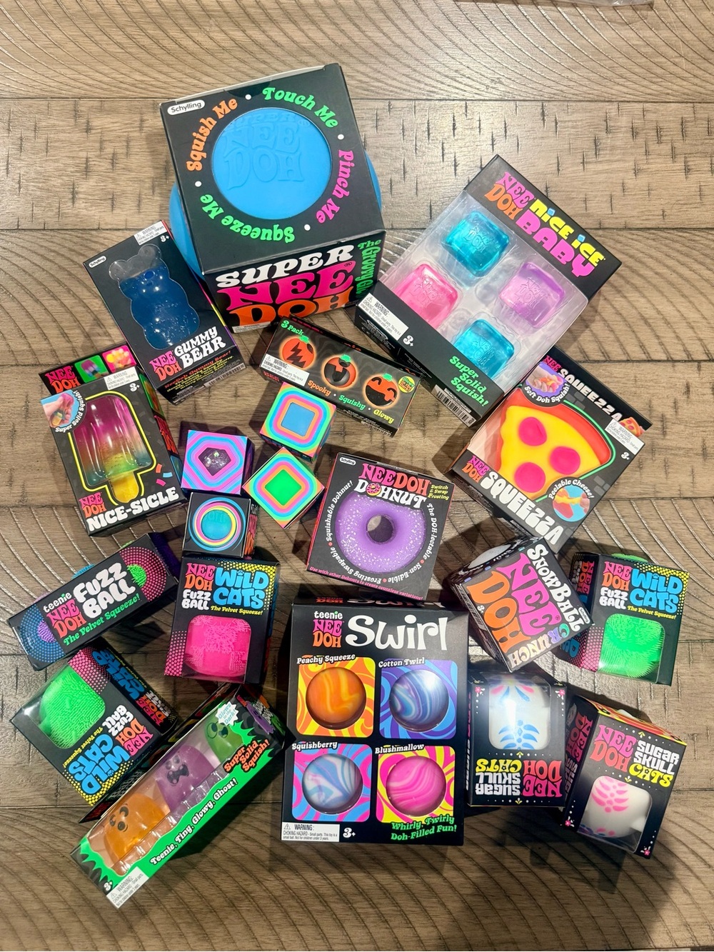 NEEDOH Kids Stress Toy Variety Pack — Pink, Blue, Purple